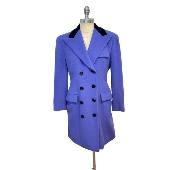 Vintage Ralph Lauren Purple Label Cashmere Double-Breasted Coat 1970s size 6 - Picture 1 of 6
